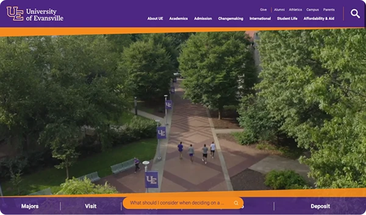 University Website Example